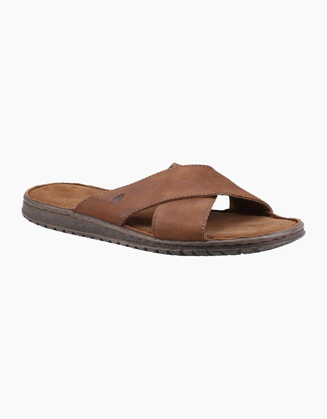 Nile Cross Over Leather Men's Brown Sandals, 5 of 4