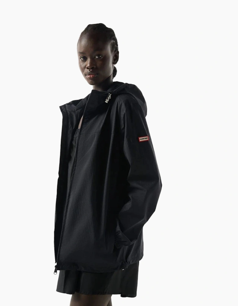 Packable Rain Unisex Adults Black Rain Jacket