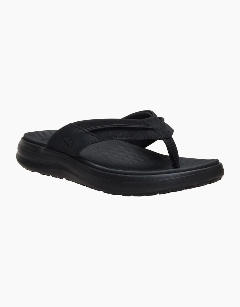 HEYDUDE Finn Flip Polyurethane Men's Black Sandals