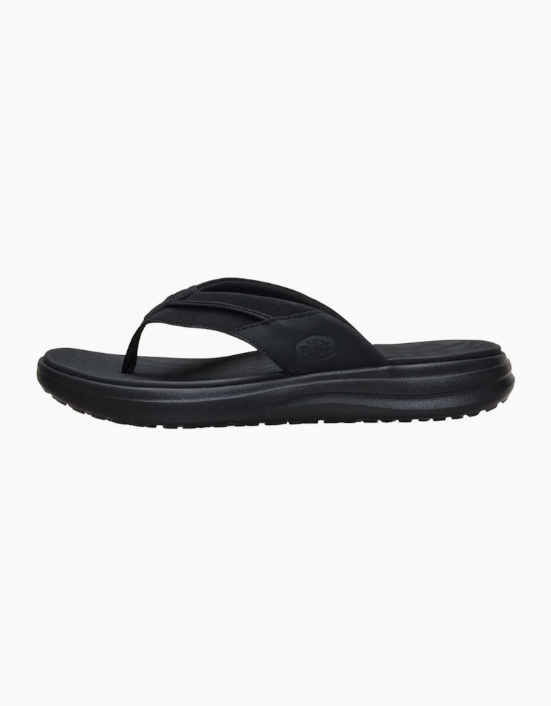 HEYDUDE Finn Flip Polyurethane Men's Black Sandals