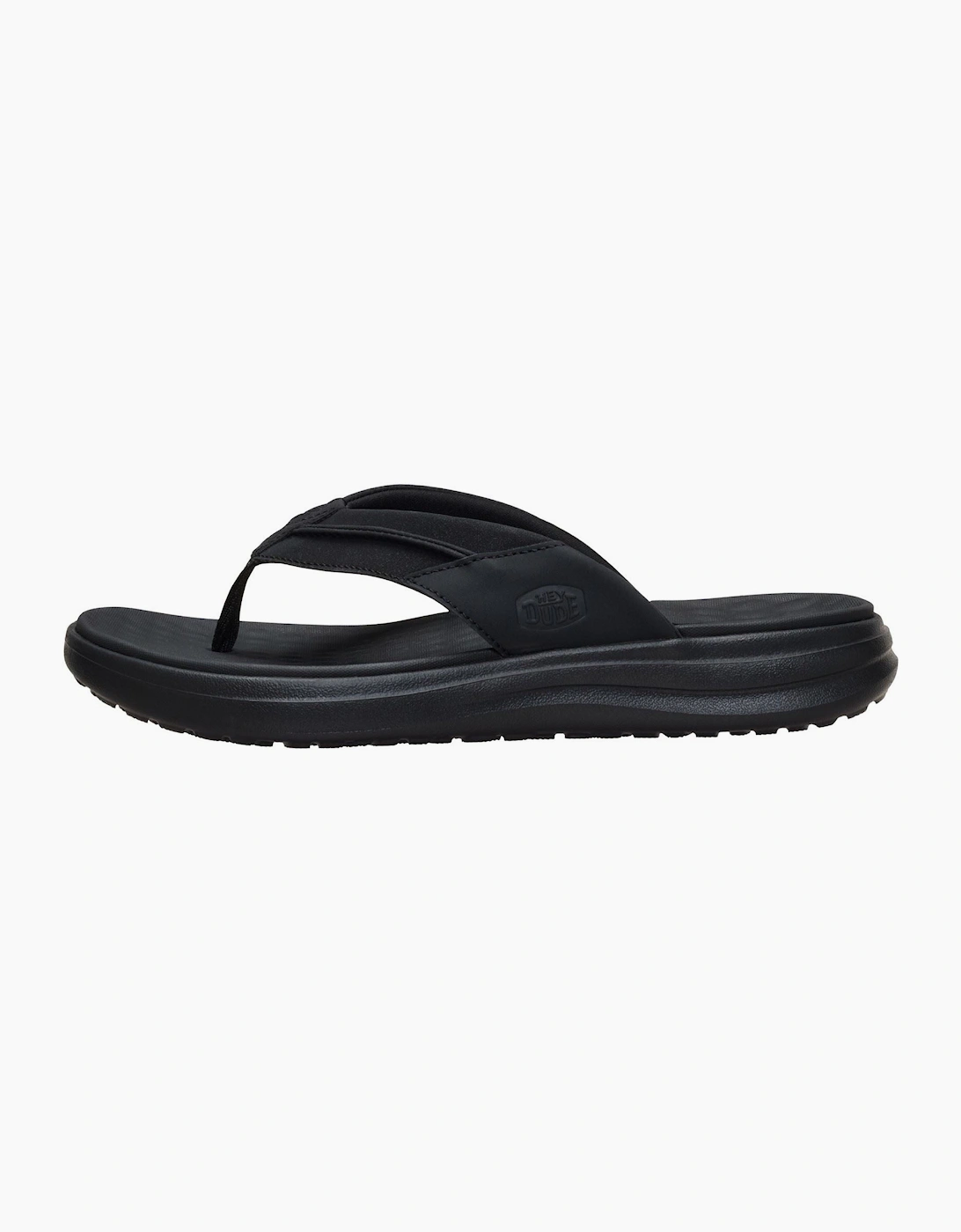 HEYDUDE Finn Flip Polyurethane Men's Black Sandals