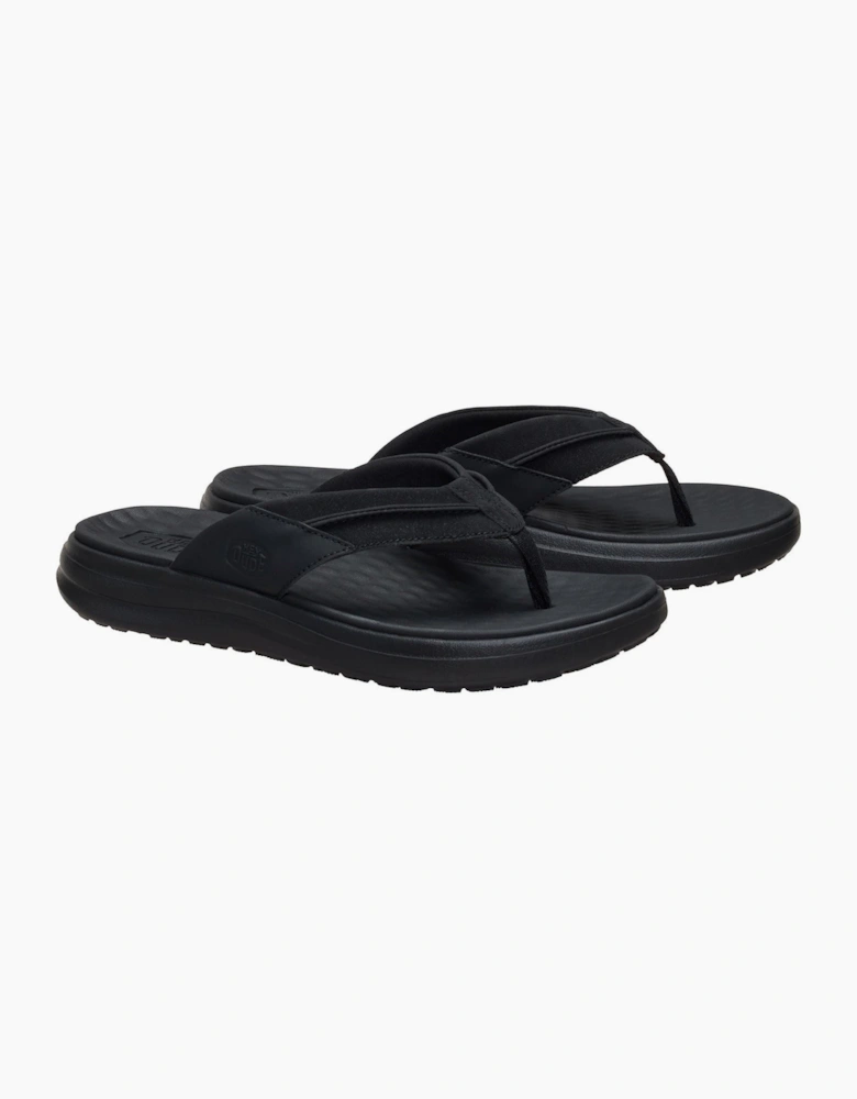 HEYDUDE Finn Flip Polyurethane Men's Black Sandals