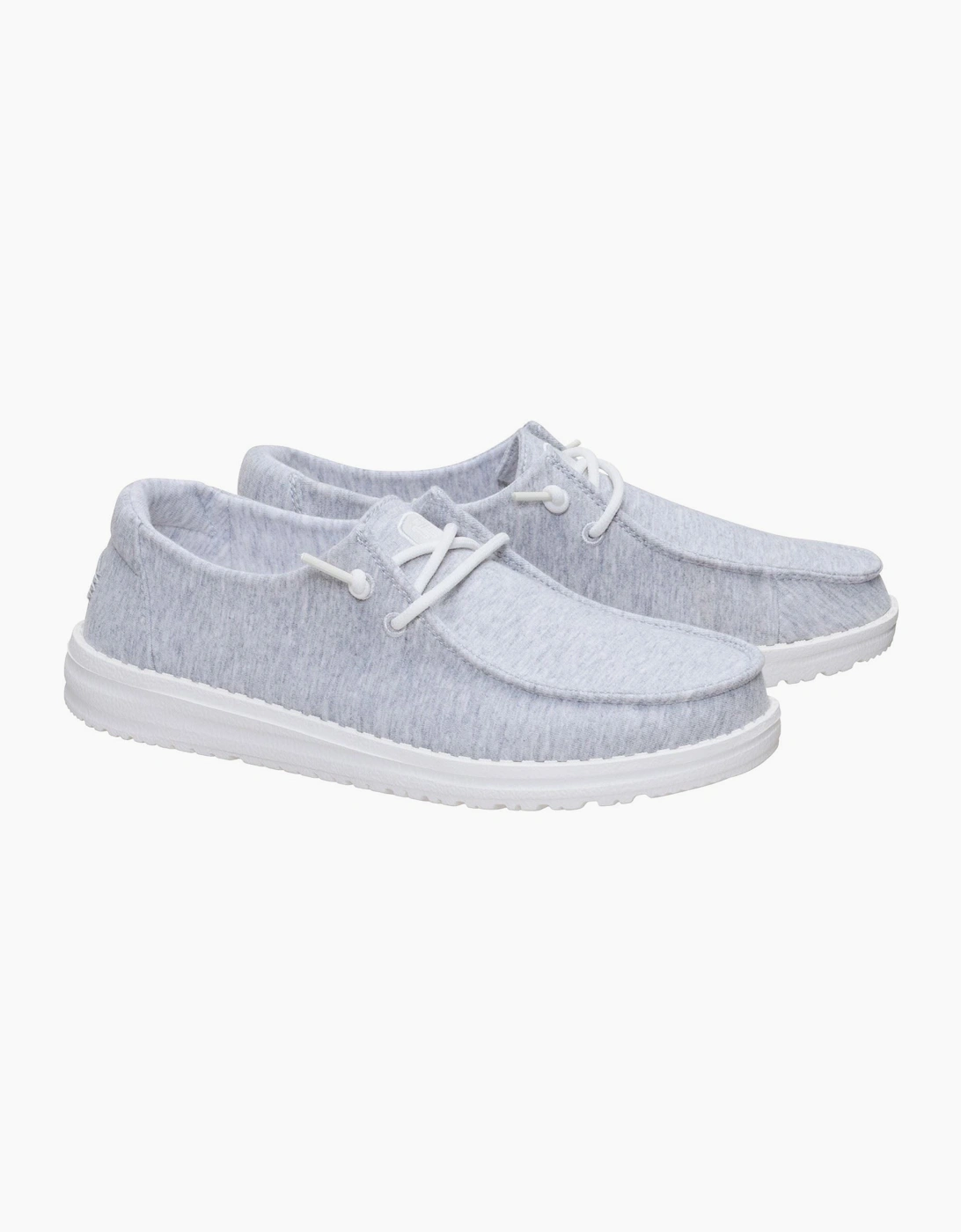 HEYDUDE Wendy Stretch Jersey Textile Women's Light Grey Loafers