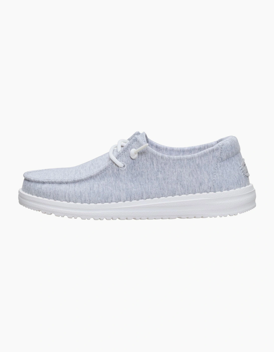 HEYDUDE Wendy Stretch Jersey Textile Women's Light Grey Loafers