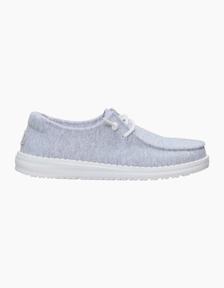 HEYDUDE Wendy Stretch Jersey Textile Women's Light Grey Loafers