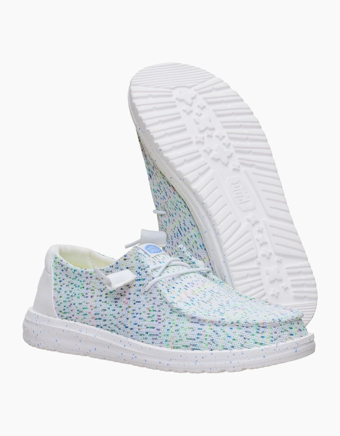 HEYDUDE Wendy Stretch Polyester Women's White/Multi Loafers