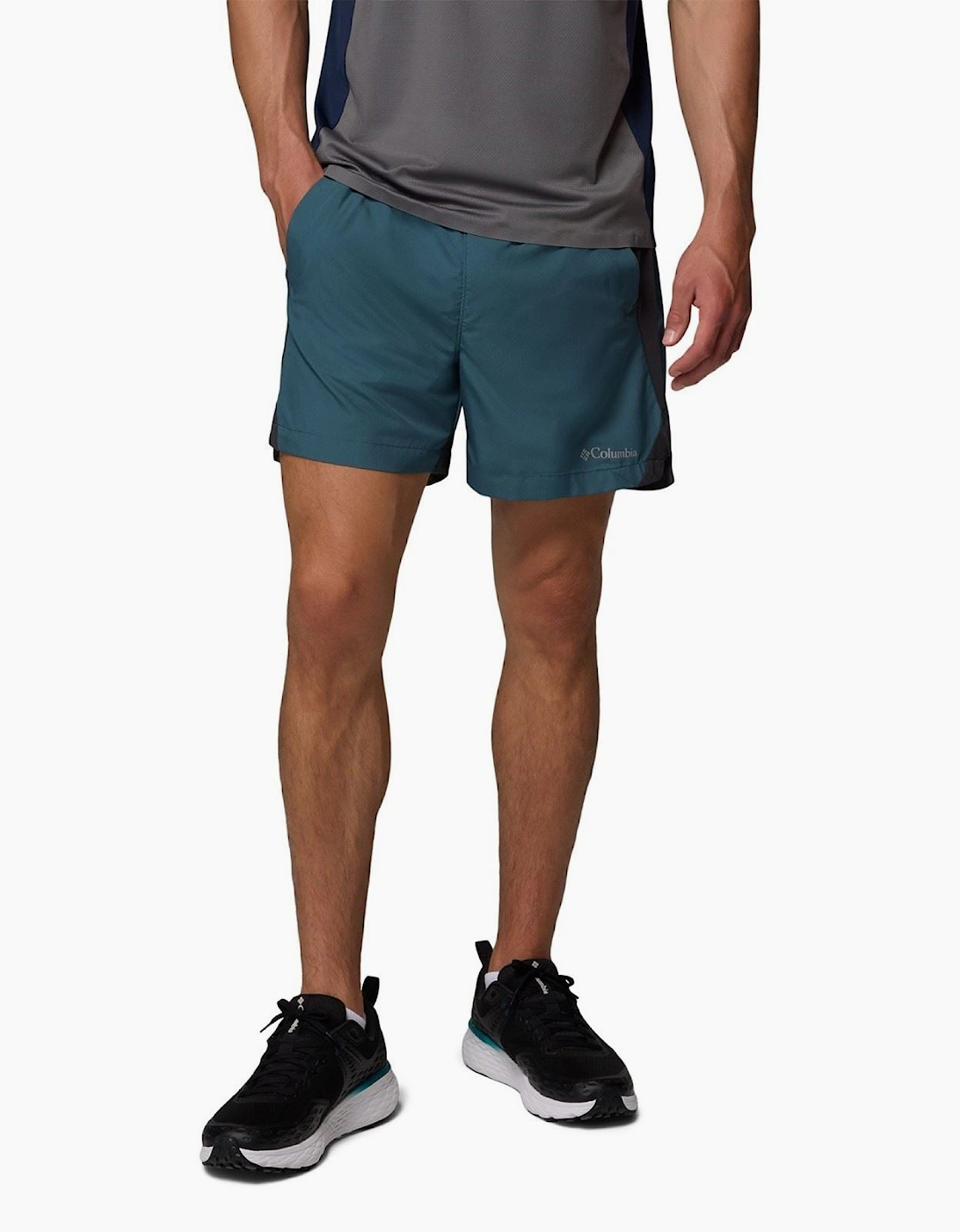 Three Pitch Polyester Men's Blue Activewear Shorts, 7 of 6