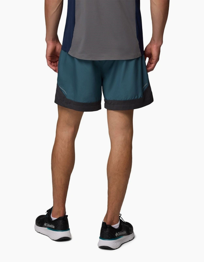 Three Pitch Polyester Men's Blue Activewear Shorts