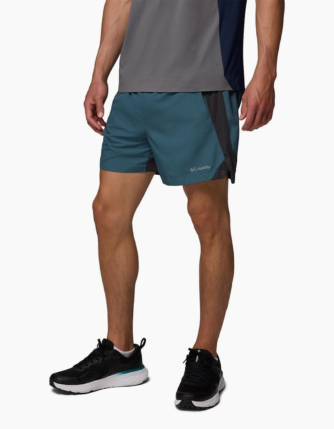 Three Pitch Polyester Men's Blue Activewear Shorts