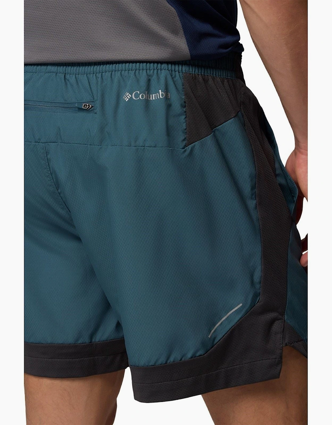 Three Pitch Polyester Men's Blue Activewear Shorts