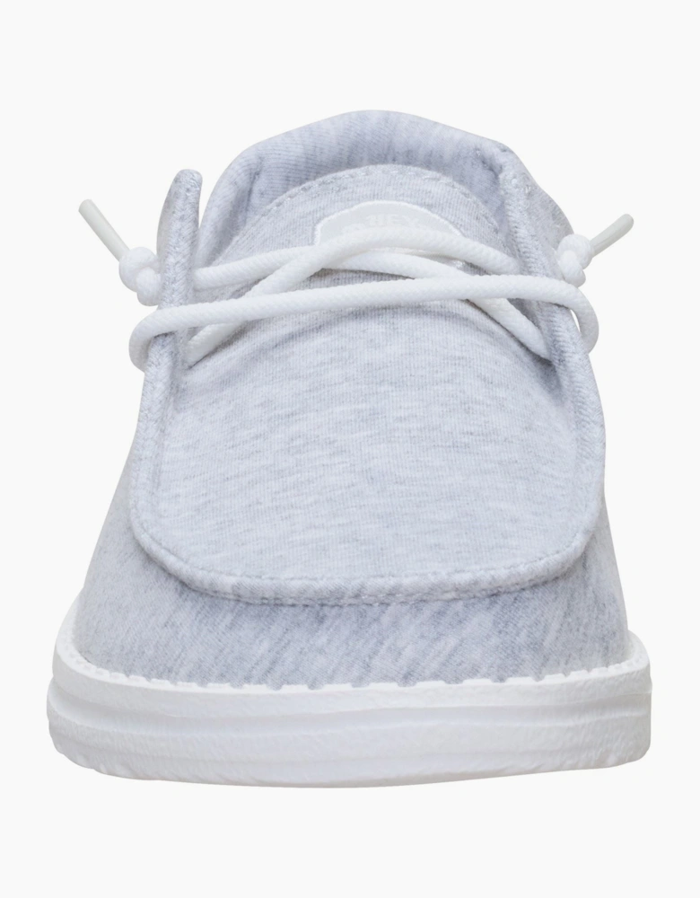 HEYDUDE Wendy Stretch Jersey Textile Women's Light Grey Loafers