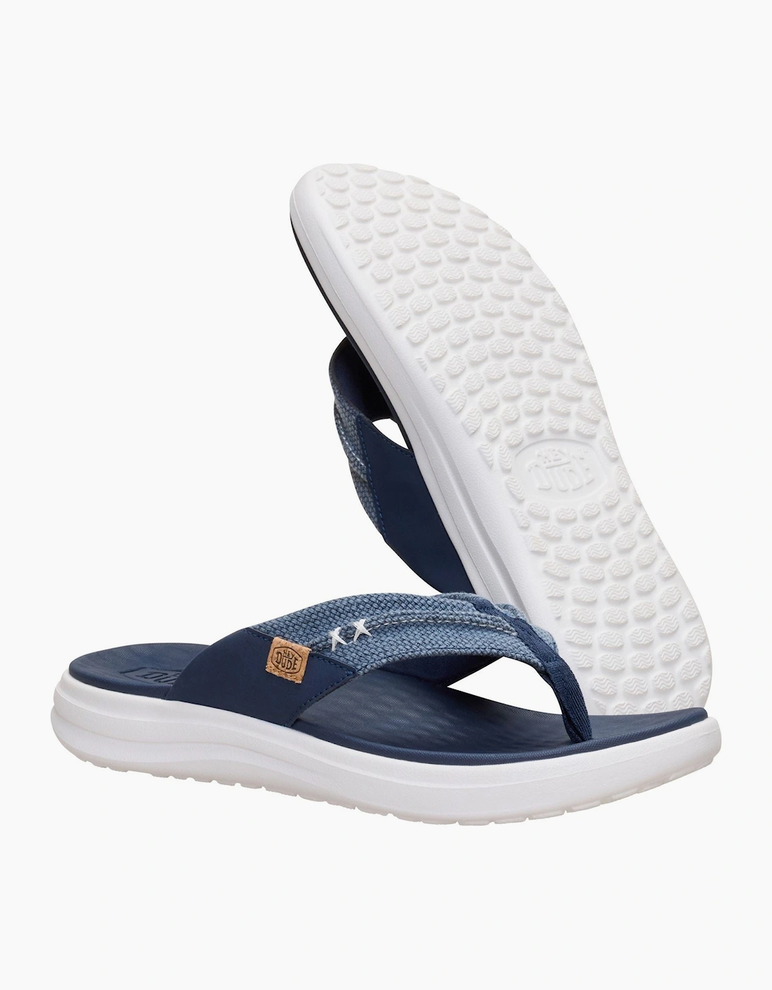 HEYDUDE Finn Flip Polyester Men's Navy Sandals