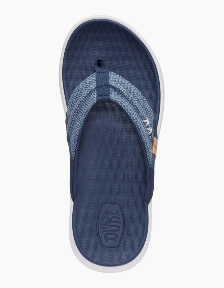 HEYDUDE Finn Flip Polyester Men's Navy Sandals
