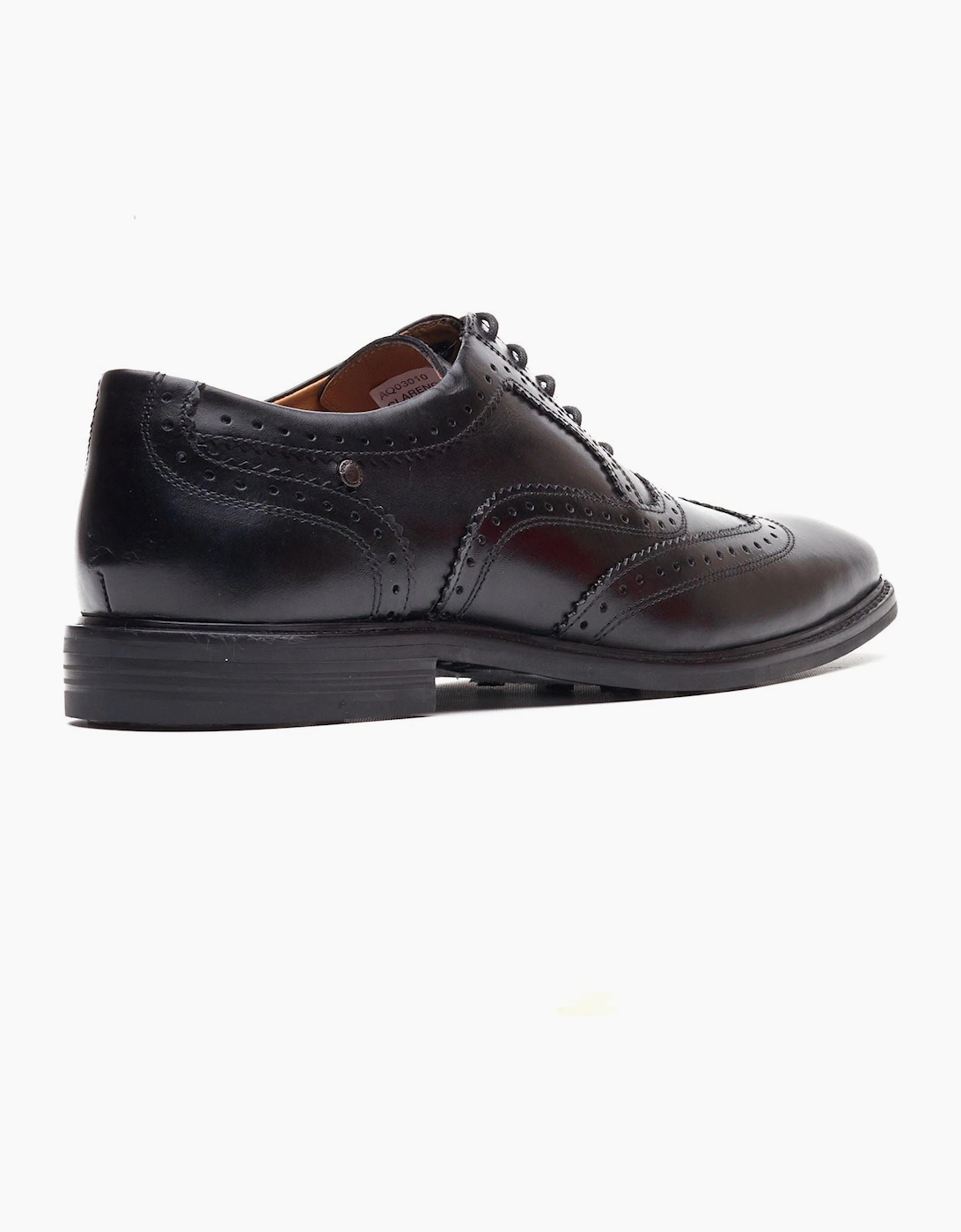 London Clarence Brogue Leather Men's Black Brogues Shoes