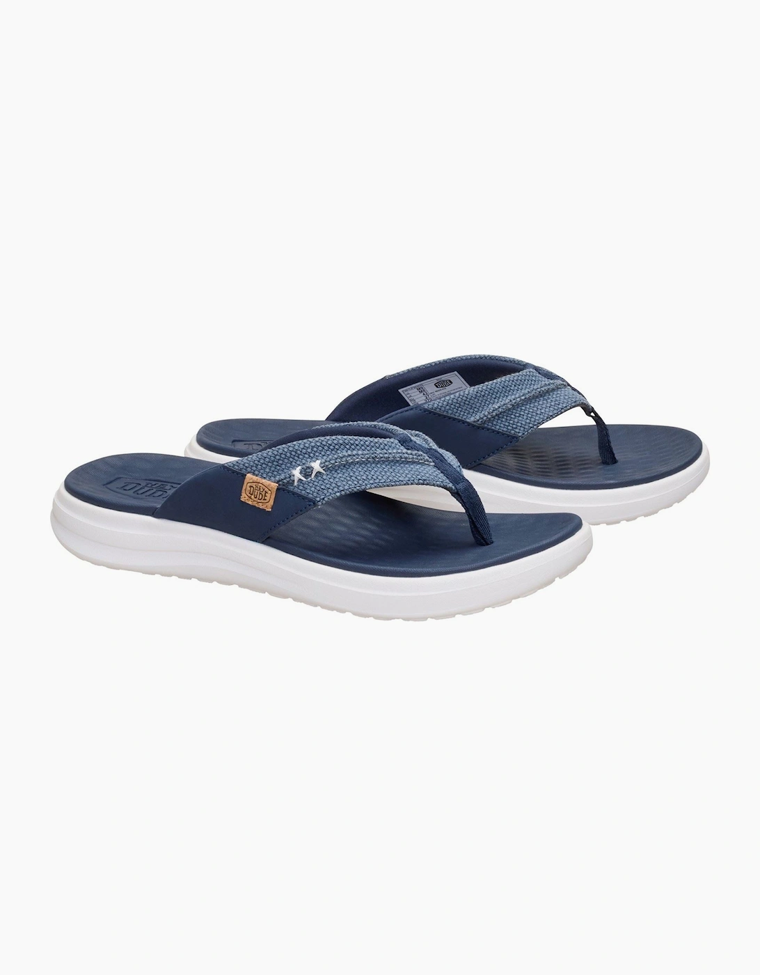 HEYDUDE Finn Flip Polyester Men's Navy Sandals