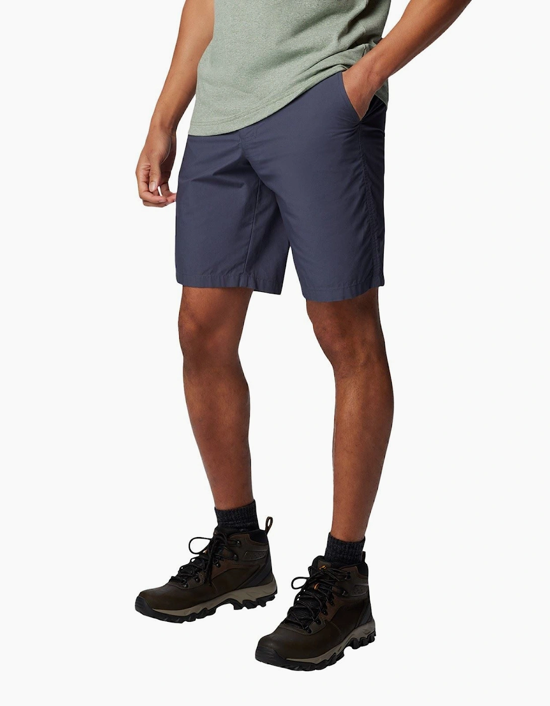 Washed Out Cotton Men's Blue Knee-Length Shorts