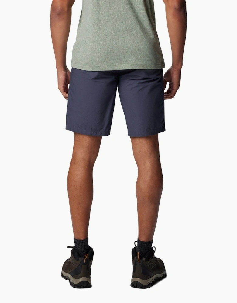 Washed Out Cotton Men's Blue Knee-Length Shorts