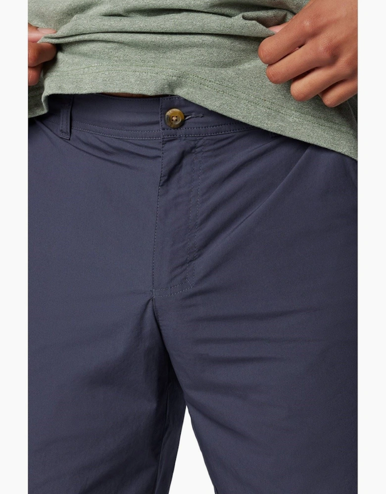 Washed Out Cotton Men's Blue Knee-Length Shorts