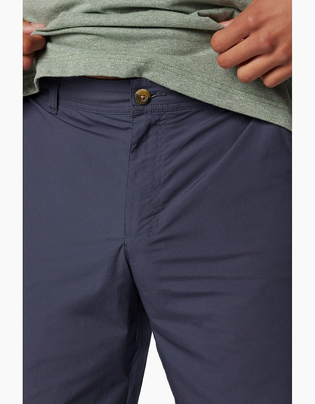 Washed Out Cotton Men's Blue Knee-Length Shorts