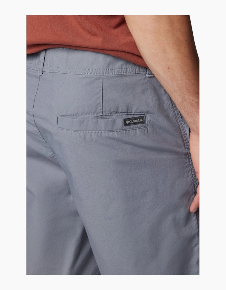 Washed Out Cotton Men's Grey Knee-Length Shorts
