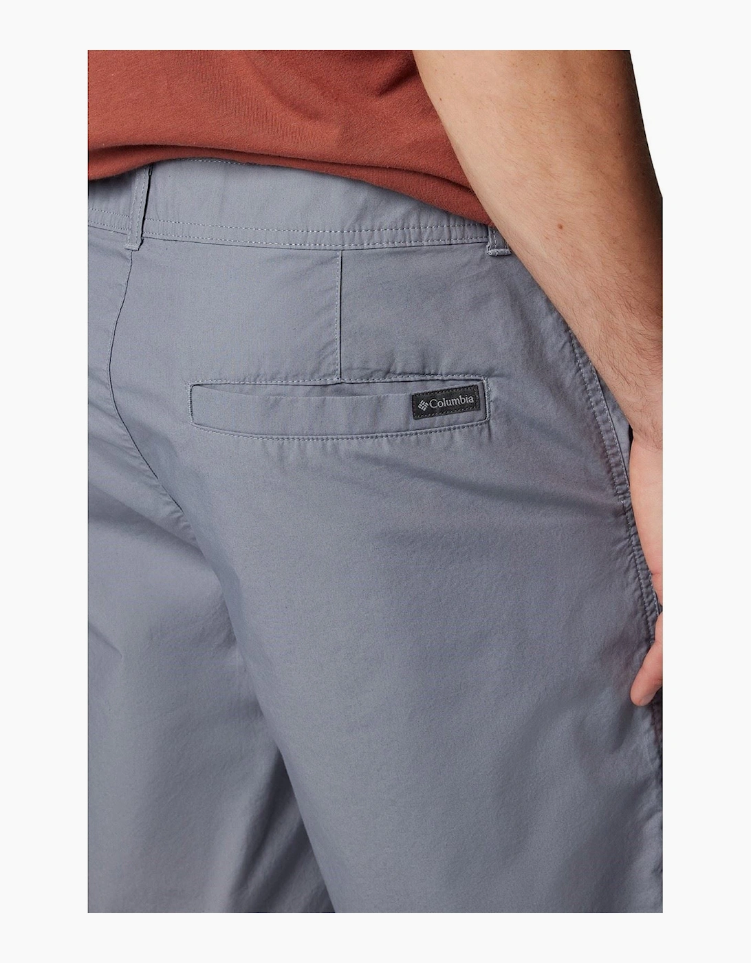 Washed Out Cotton Men's Grey Knee-Length Shorts