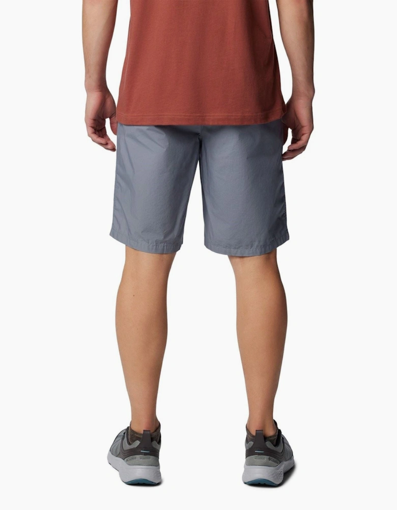 Washed Out Cotton Men's Grey Knee-Length Shorts