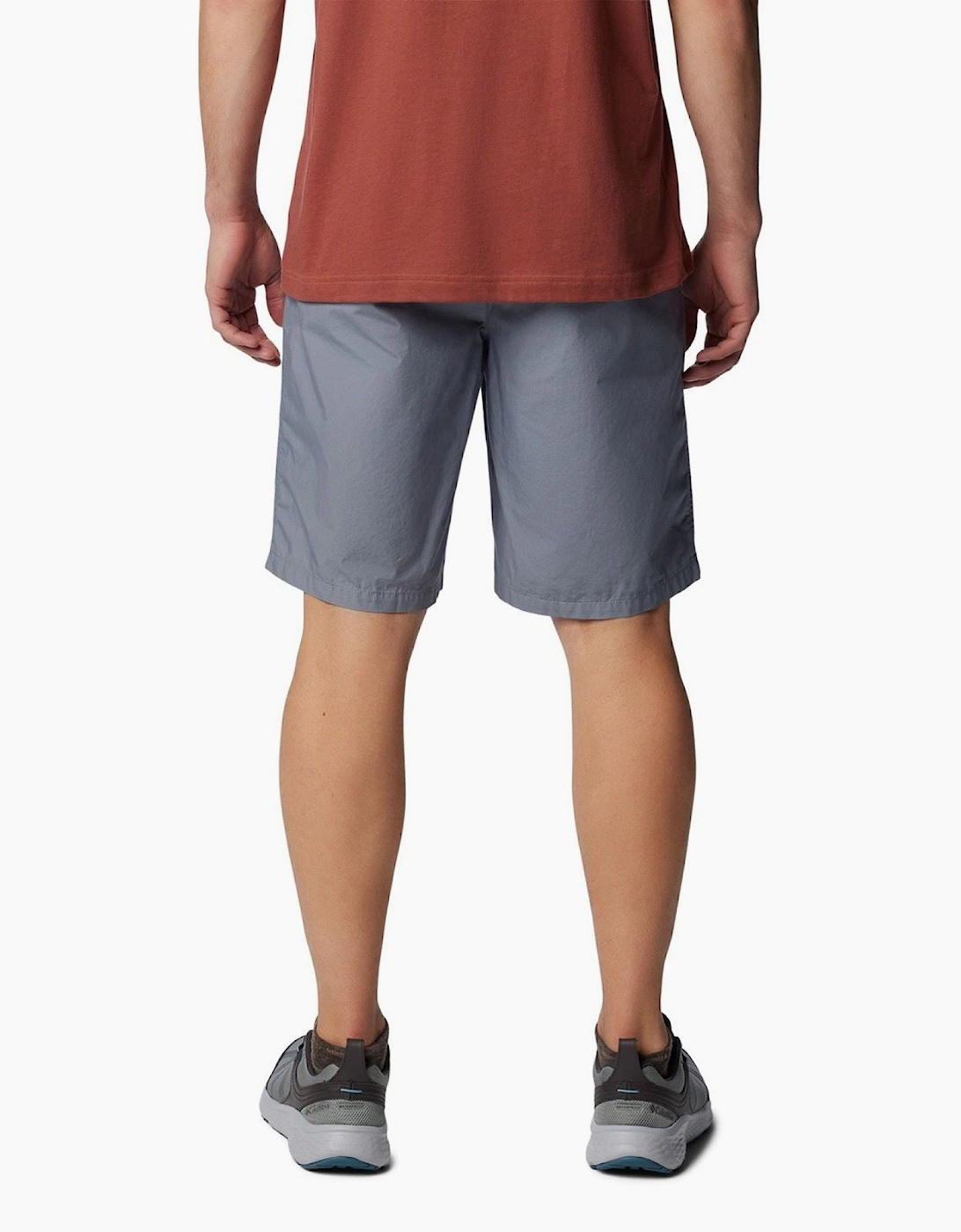 Washed Out Cotton Men's Grey Knee-Length Shorts