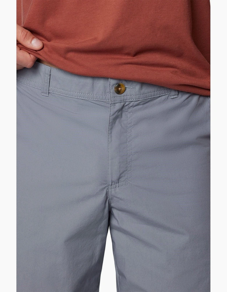 Washed Out Cotton Men's Grey Knee-Length Shorts