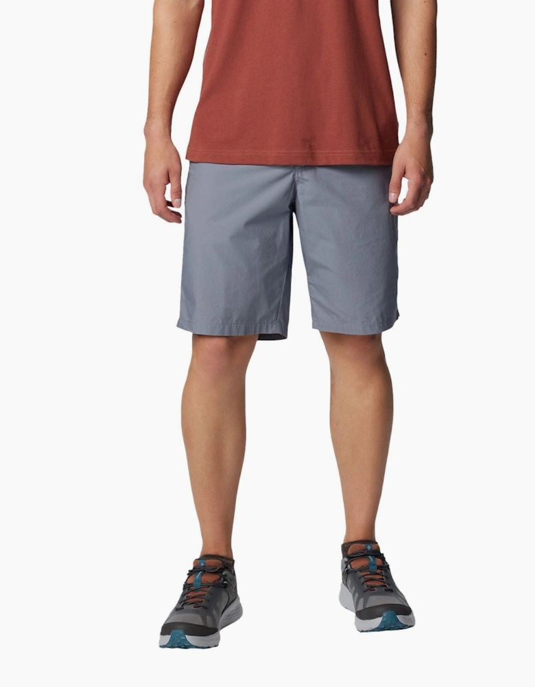 Washed Out Cotton Men's Grey Knee-Length Shorts