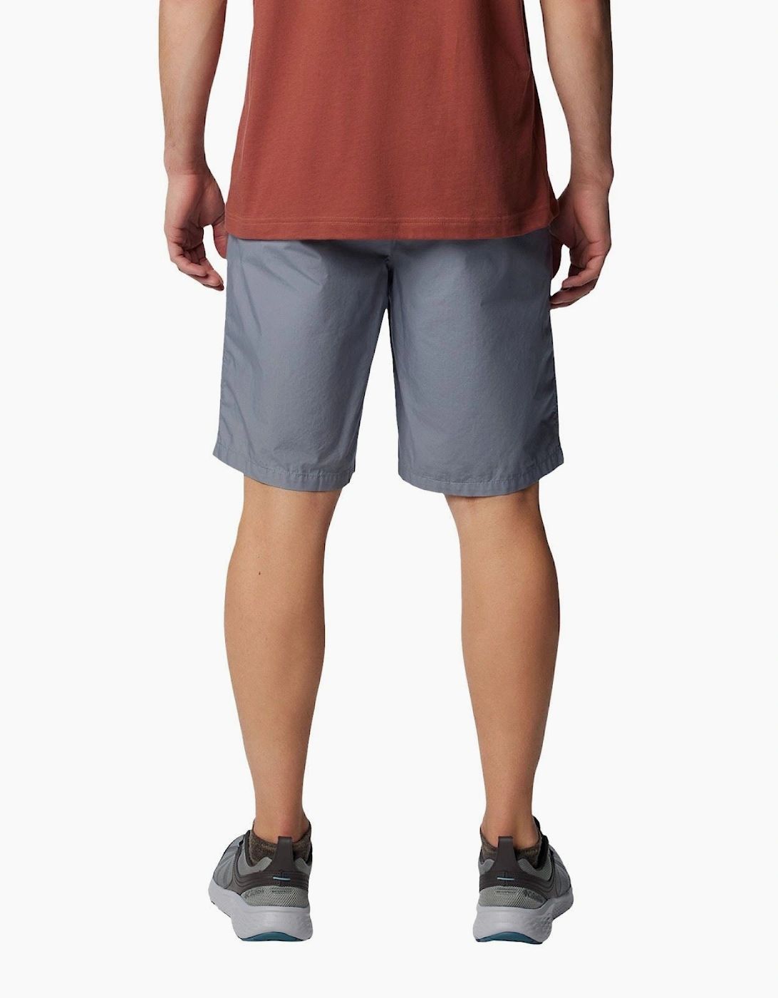 Washed Out Cotton Men's Grey Knee-Length Shorts