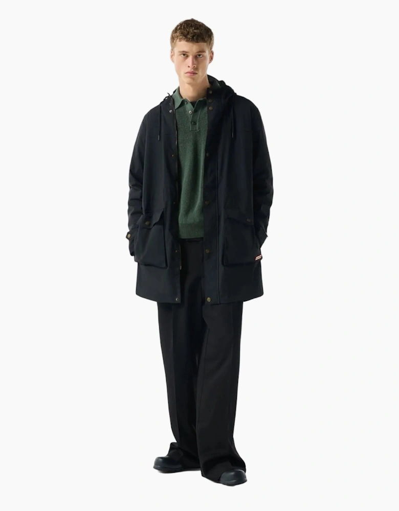 Lightweight Waterproof Men's Black Rain Parkas