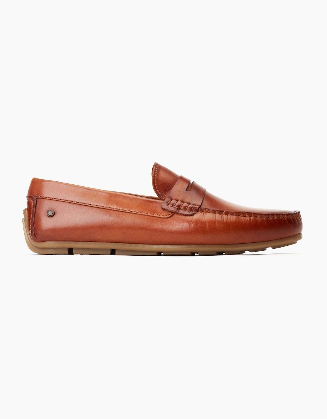 London Collins Driver Leather Men's Burnt Tan Loafers