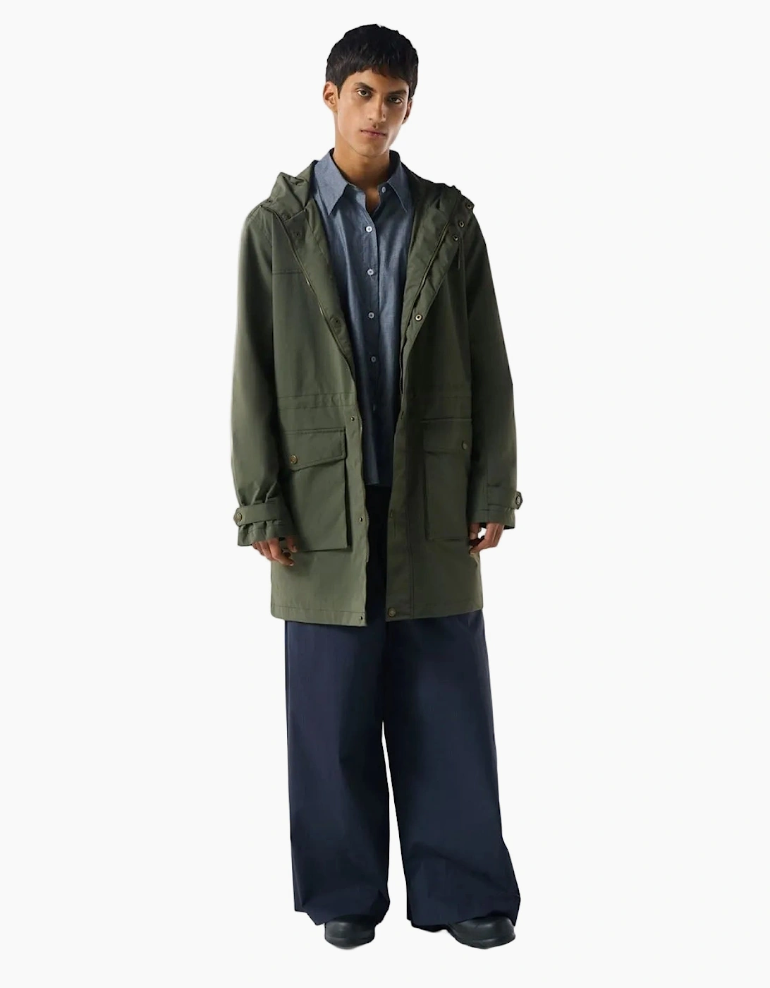 Lightweight Waterproof Men's Green Rain Parkas