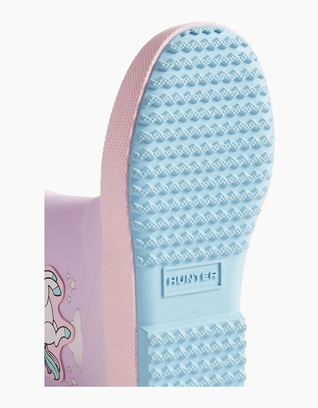 Kids First Unicorn Print Boot Rubber Girls's Blue Frost/ Parfait Pink Wellington Boots