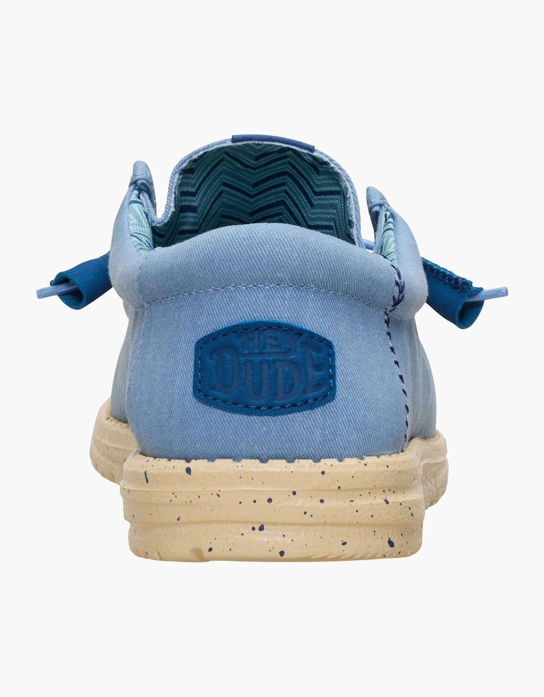 HEYDUDE Wally Stretch Canvas Textile Men's Faded Denim/Boulder Tan Loafers