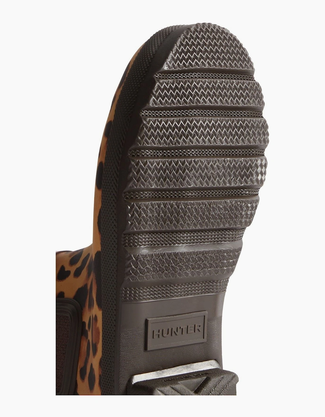 Original Chelsea Leopard Print Boot Rubber Women's Leopard Print/Chocolate Brown Wellington Boots