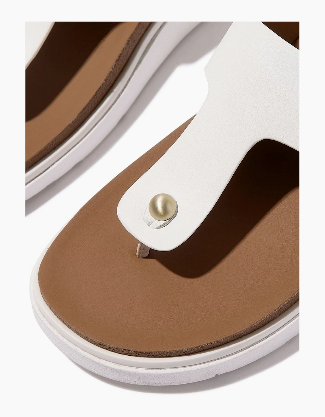 Gen-FF Toe-Post Leather Women's Urban White Sandals