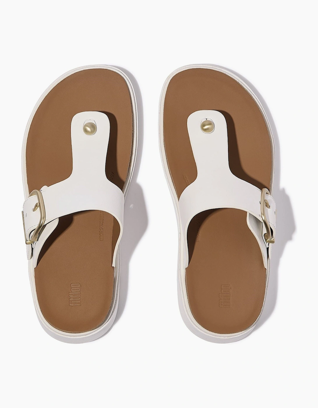 Gen-FF Toe-Post Leather Women's Urban White Sandals