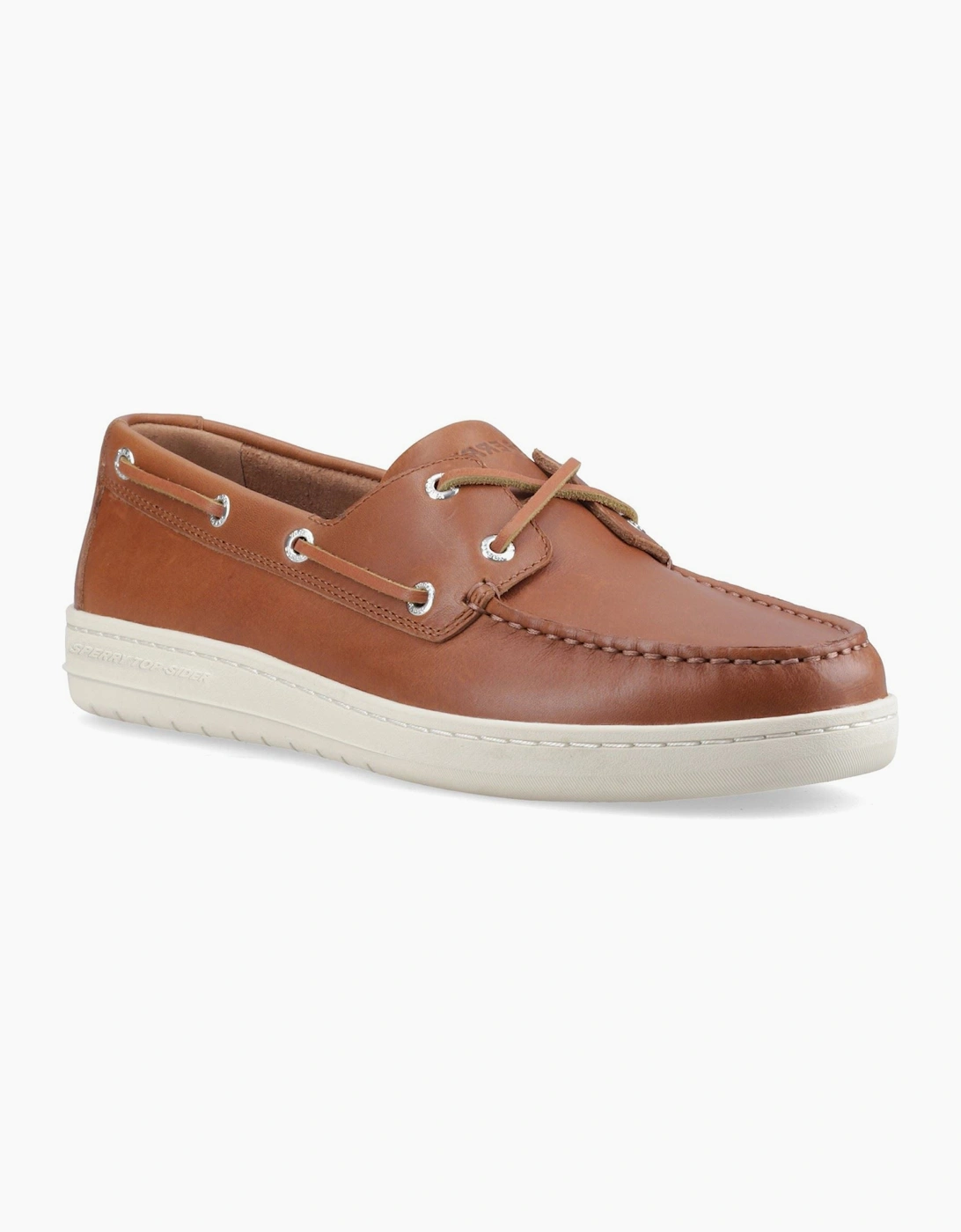 Sperry Topsider Men's Sperry Strake 2-Eye Boat Leather Men's Open Tan Boat Shoes - Brown