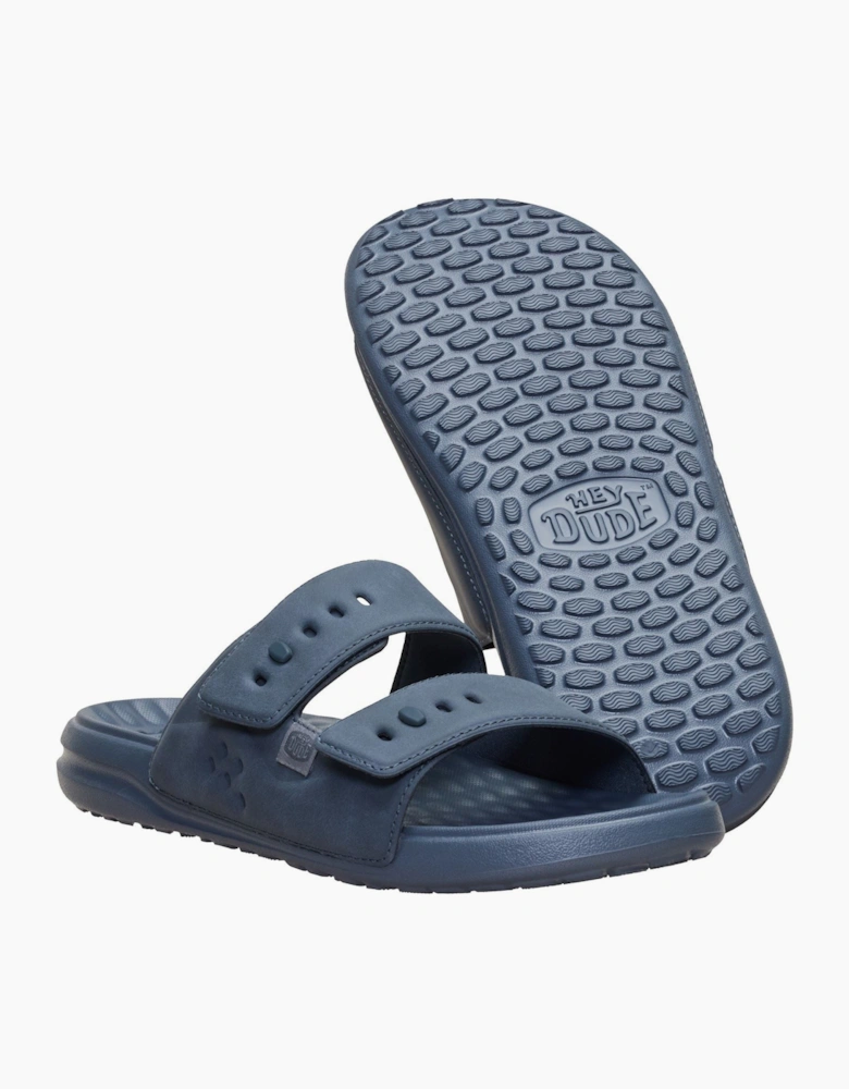 HEYDUDE Wave 2 Strap Polyurethane Men's Turbulence Grey Sandals