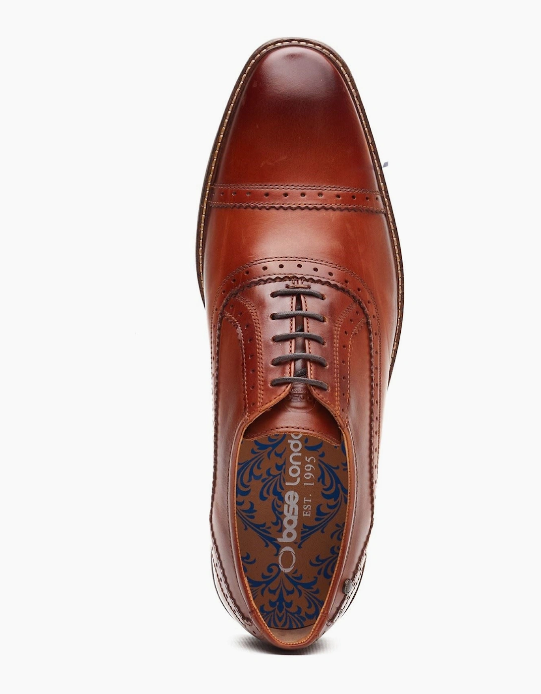 London Ascot Oxford Leather Men's Burnt Tan Oxford Shoes