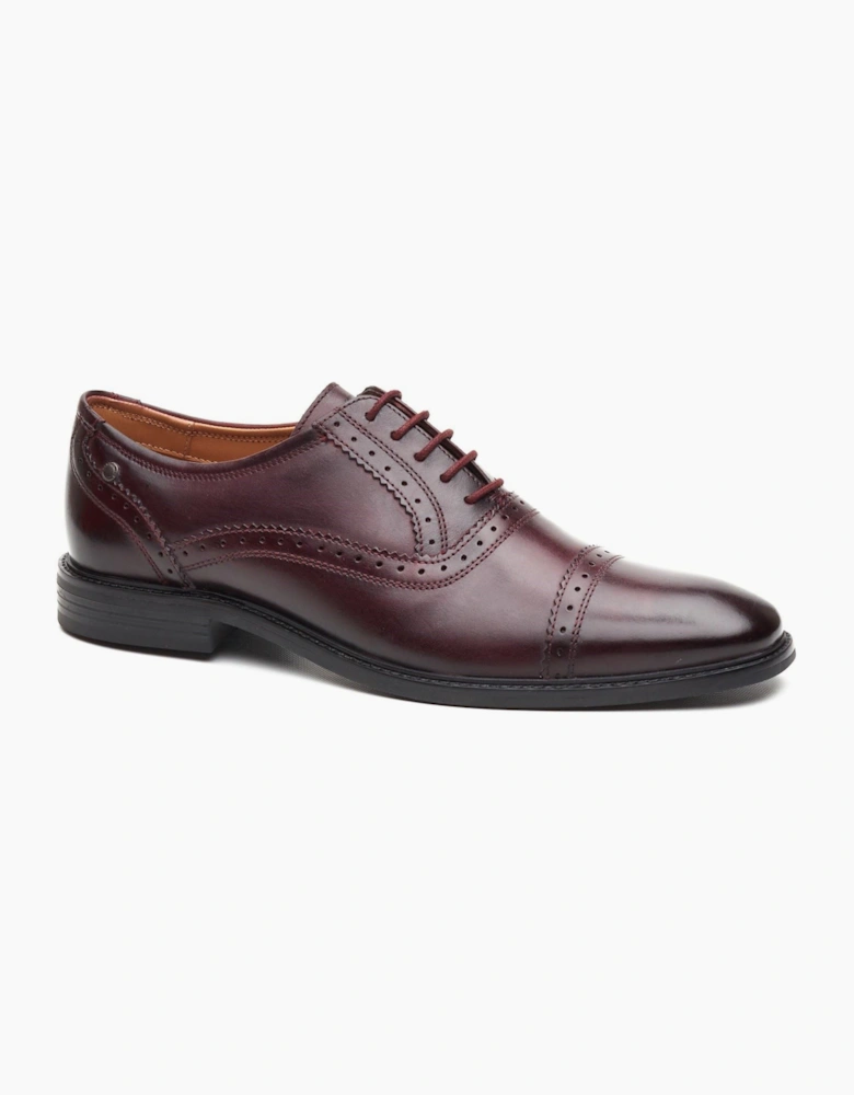 London Ascot Oxford Leather Men's Bordo Oxford Shoes