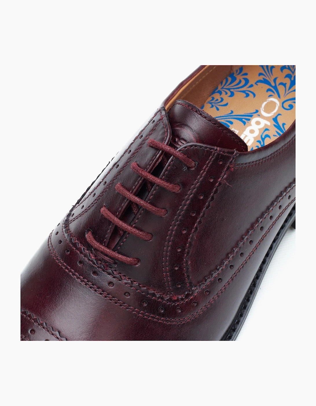 London Ascot Oxford Leather Men's Bordo Oxford Shoes