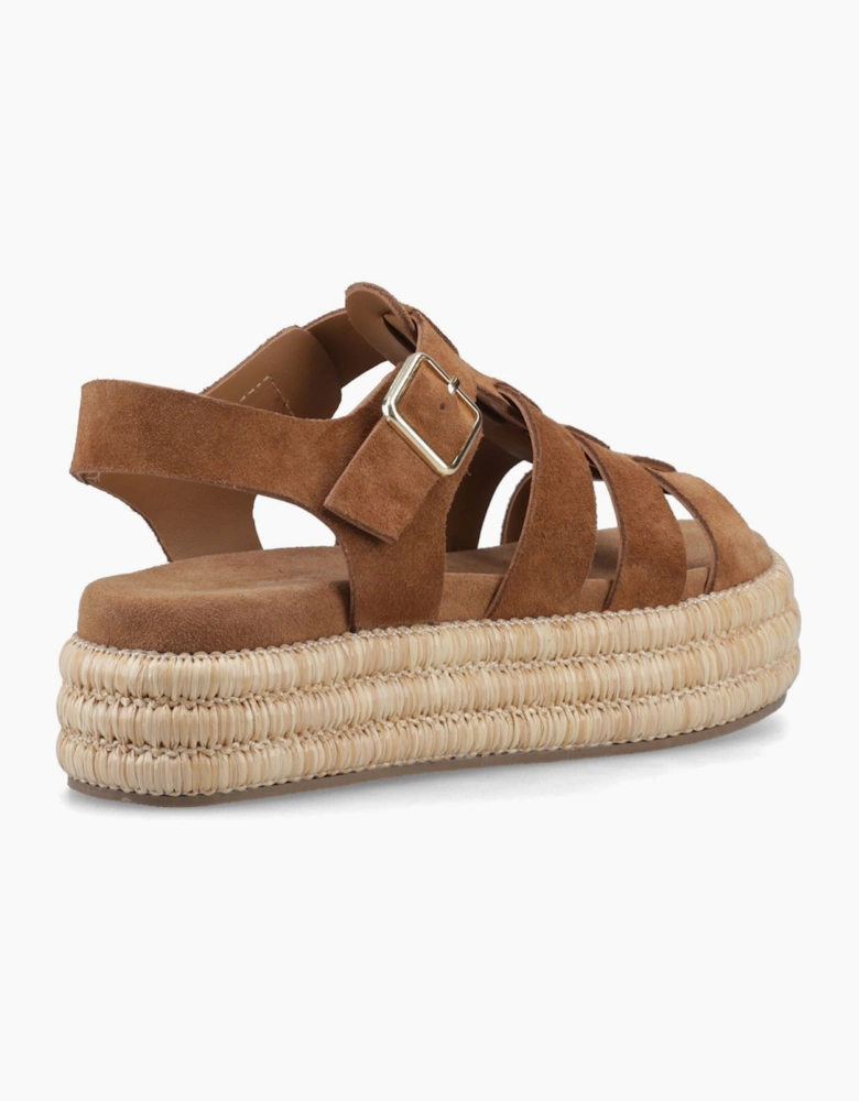 Rosetta Gladiator Leather Women's Tan Sandals