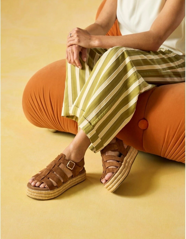 Rosetta Gladiator Leather Women's Tan Sandals