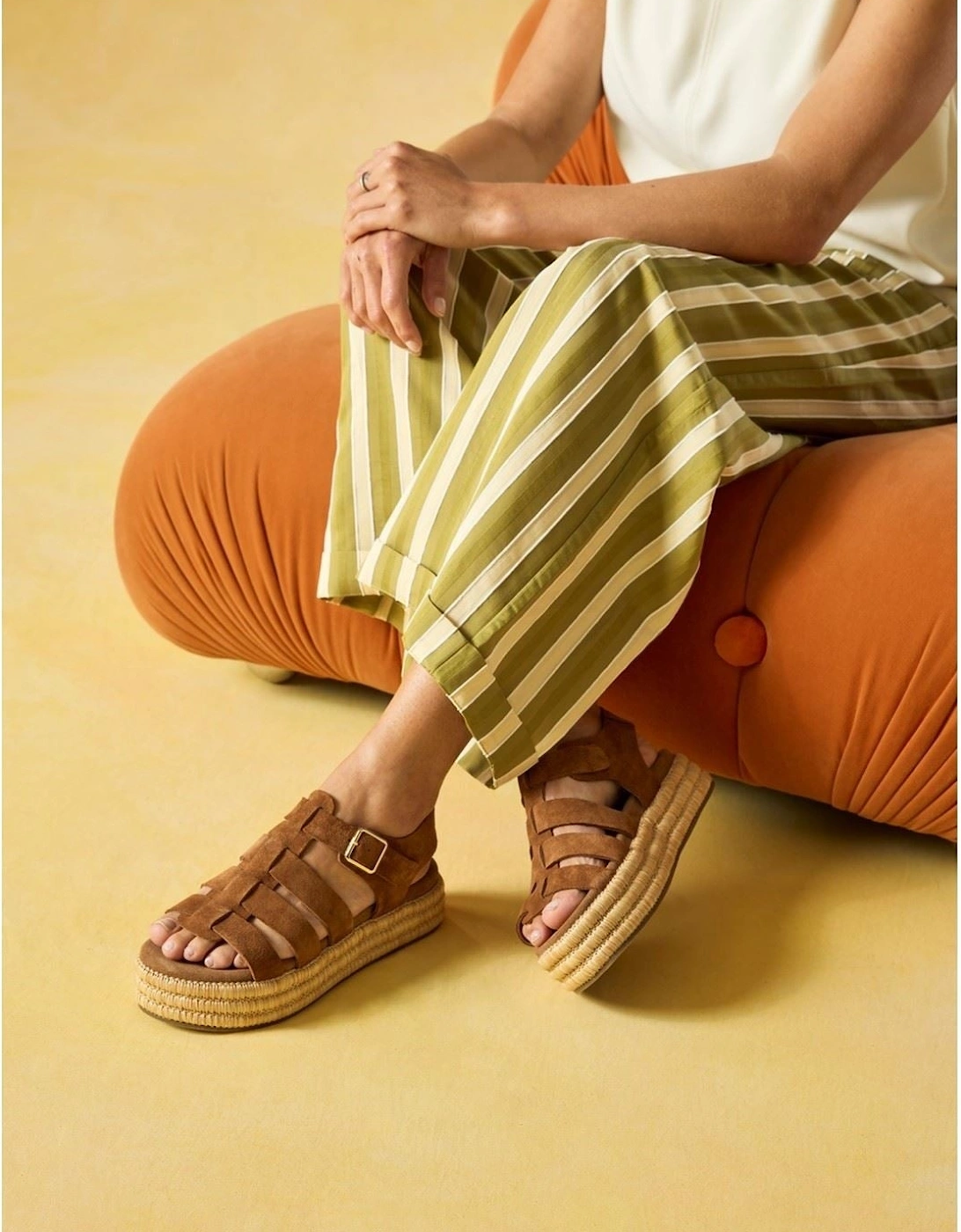 Rosetta Gladiator Leather Women's Tan Sandals