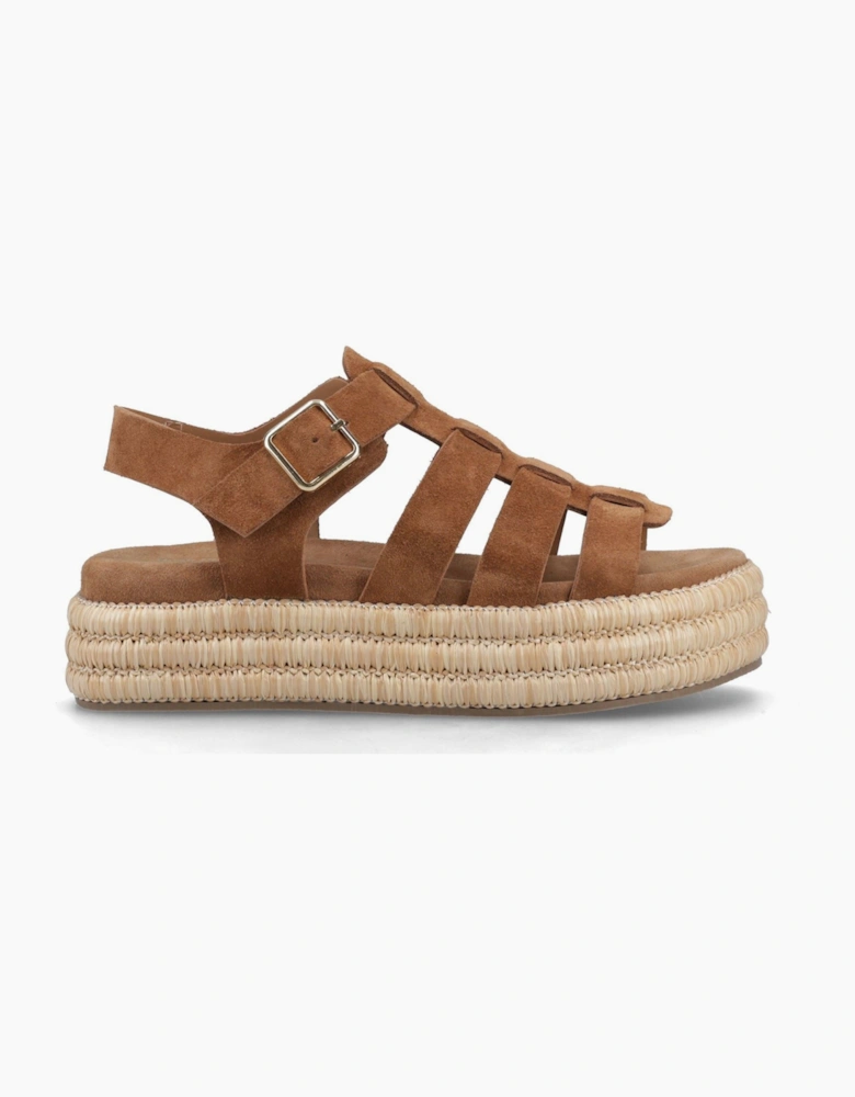 Rosetta Gladiator Leather Women's Tan Sandals