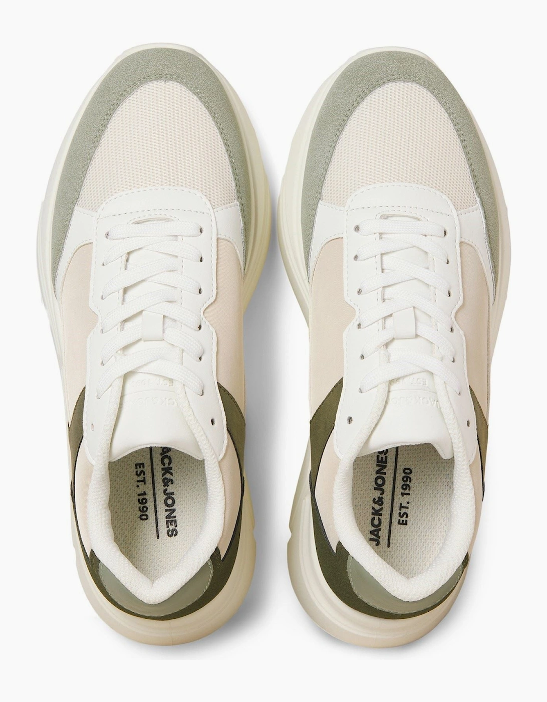 Jack & Jones Aspire Runner Polyurethane Men's White Seagrass / Bronze Green Trainers
