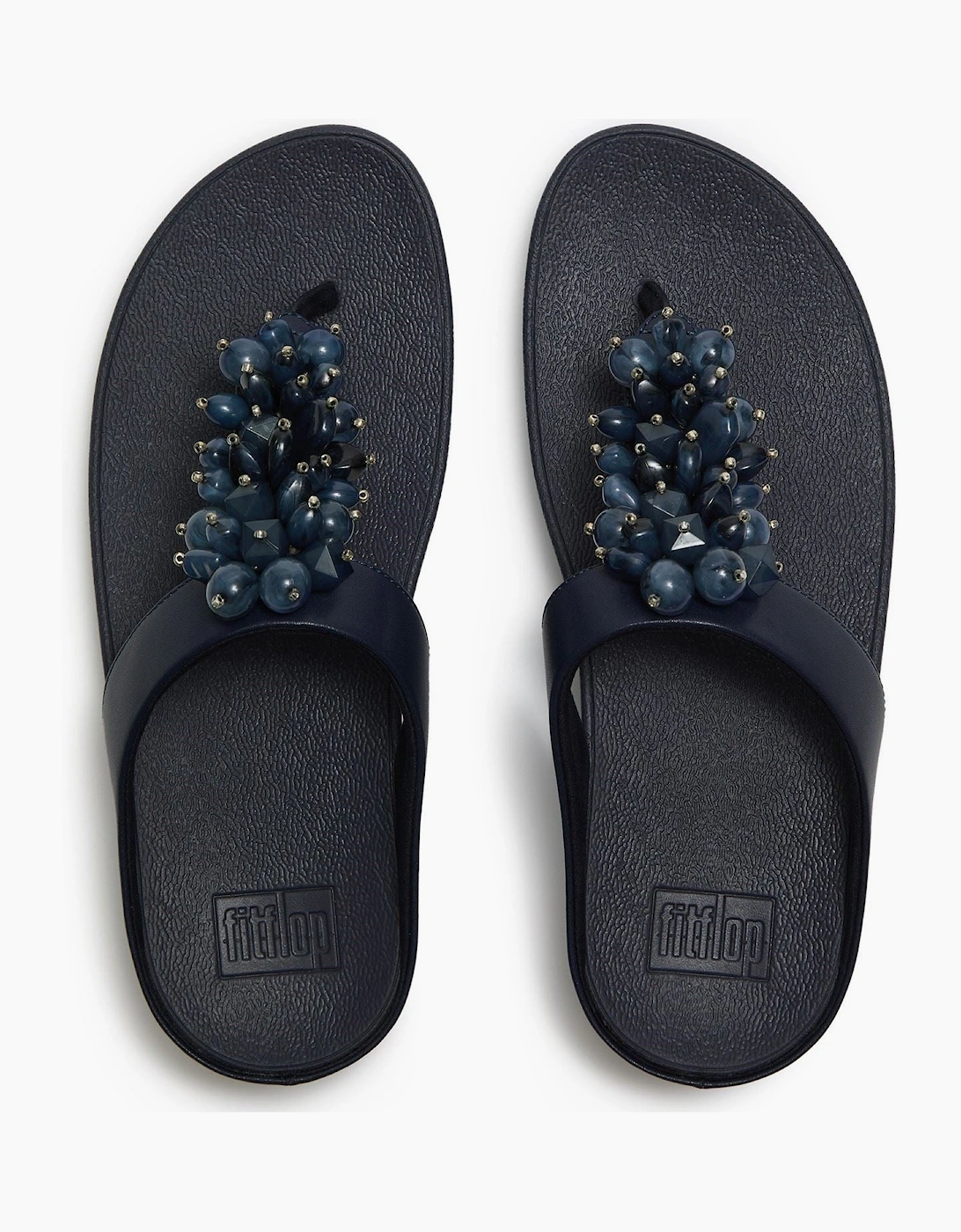 Fino Toe-Post Polyurethane Women's Midnight Navy Sandals