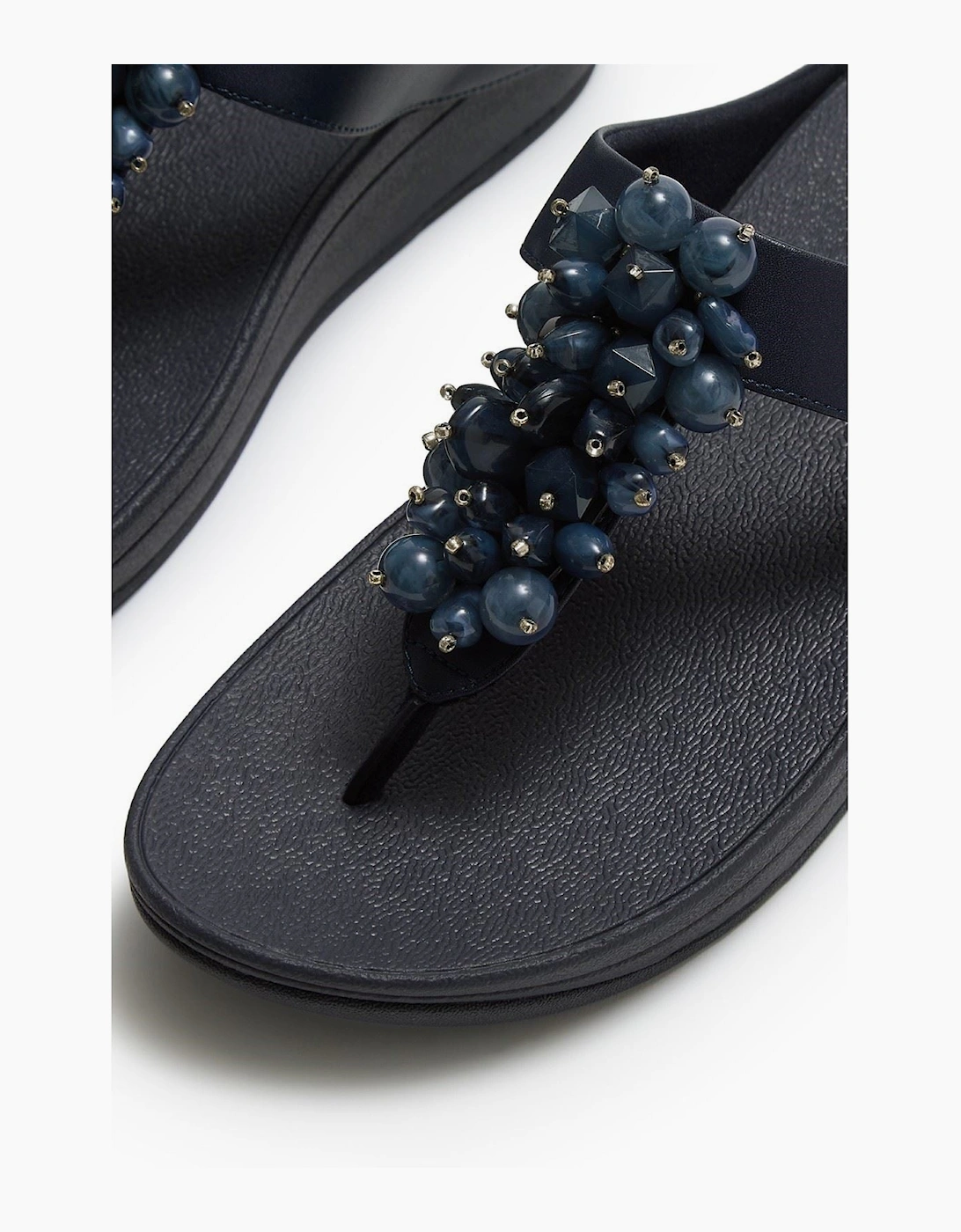 Fino Toe-Post Polyurethane Women's Midnight Navy Sandals